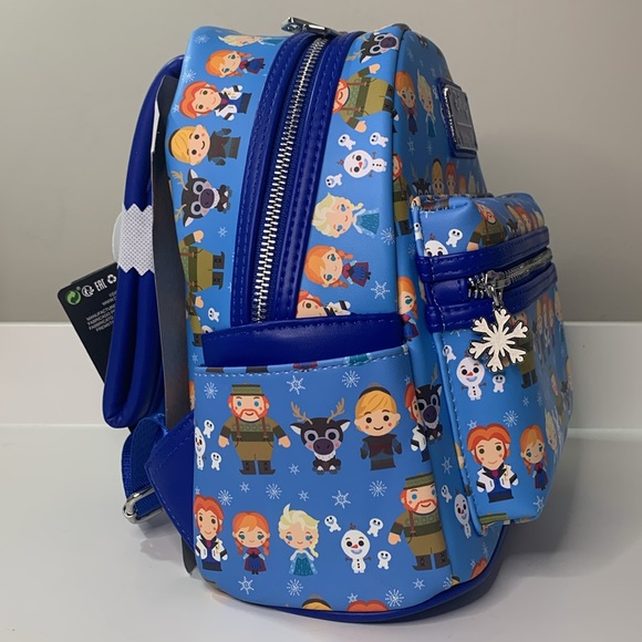 Loungefly Disney Frozen Backpack Chibi Mini Exclusive Snowflake Elsa Anna Olaf - Picture 5 of 10